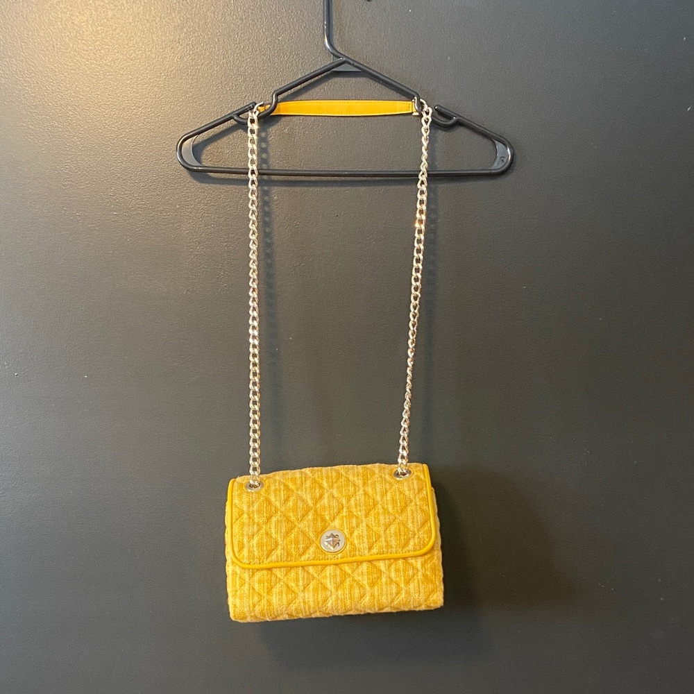 Kate Spade Yellow Quilted Chain Shoulder Bag